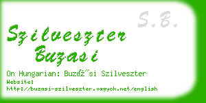 szilveszter buzasi business card